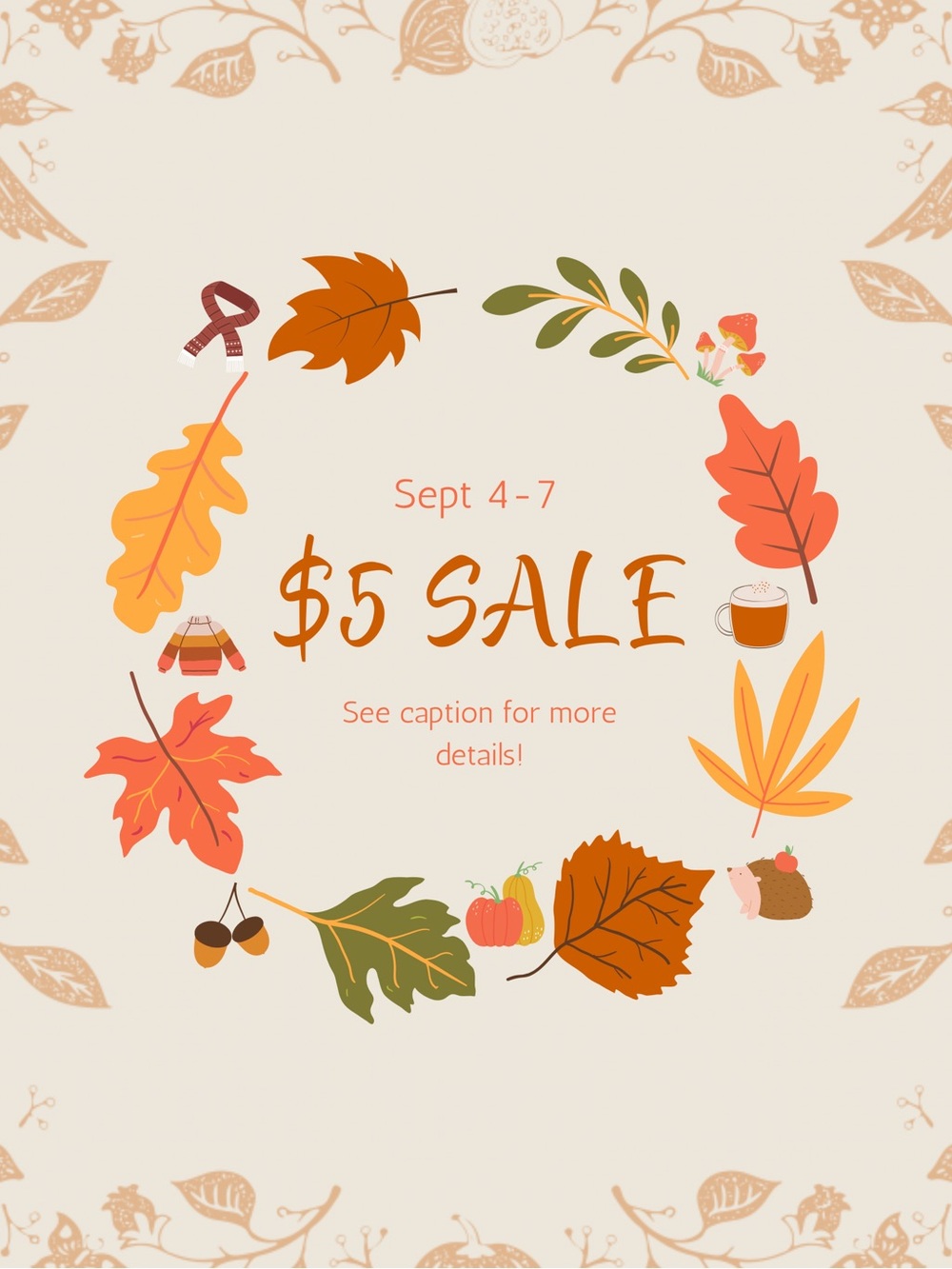 AUTUMN CLEAROUT SALE!!